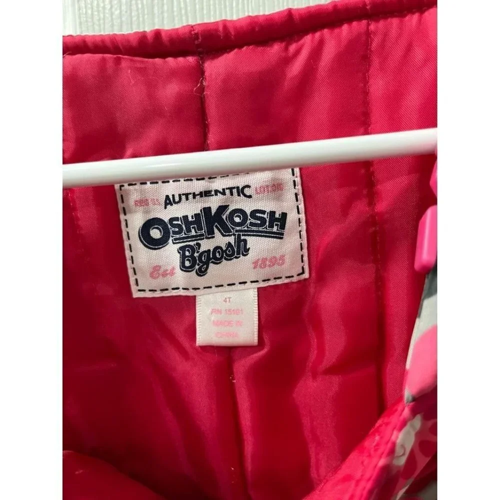 OshKosh B’gosh snow suit pink floral pattern size 4T